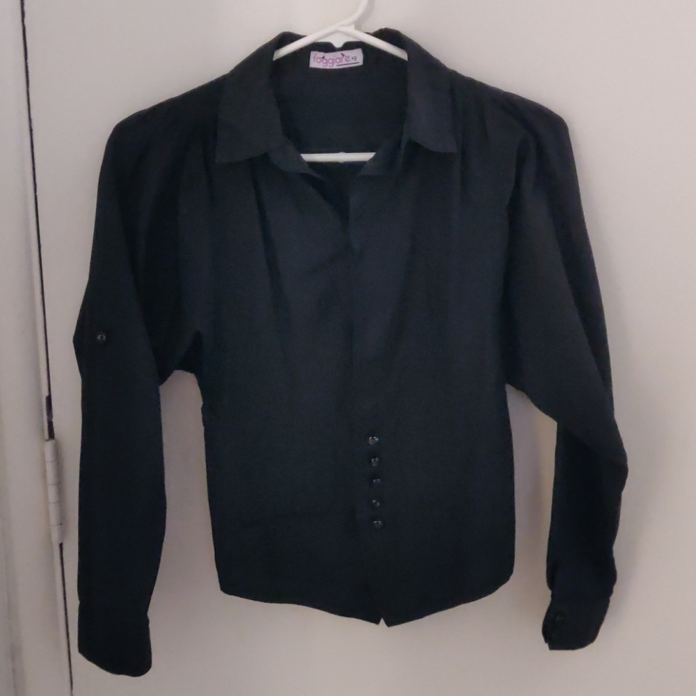 Black button up top
